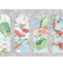 Панно Zambaiti Parati Satin Flowers IV Z66868, 5,10×3,00 м, винил на флизелине