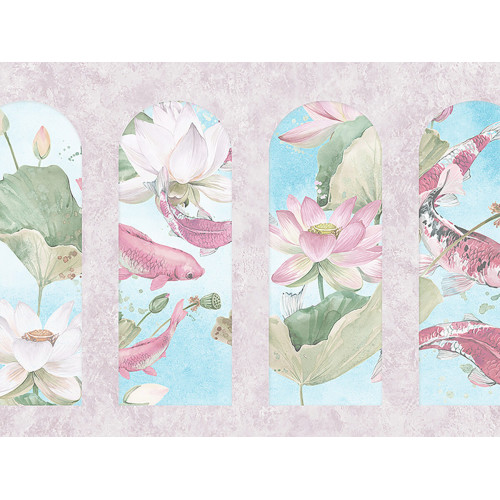 Панно Zambaiti Parati Satin Flowers IV Z66869, 5,10×3,00 м, винил на флизелине