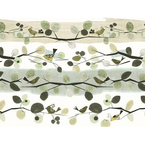Панно Zambaiti Parati Satin Flowers IV Z66893, 5,10×3,00 м, винил на флизелине